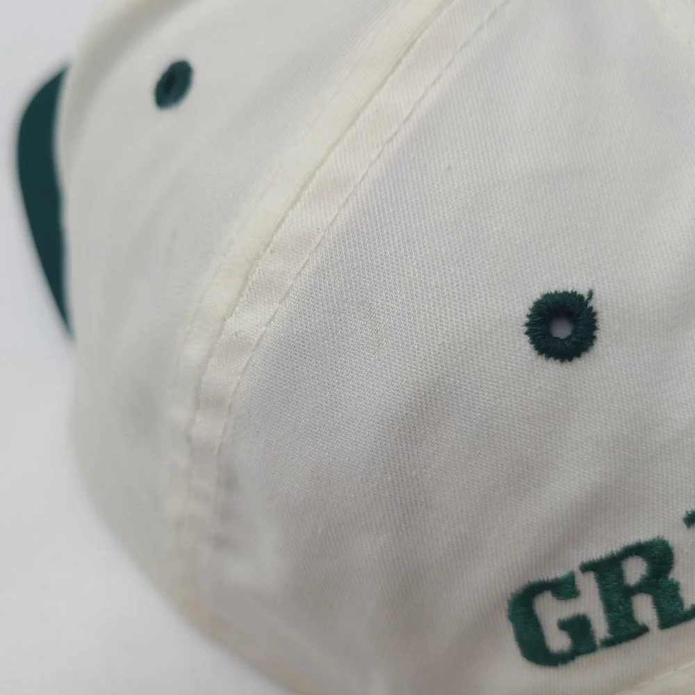 Vintage Green Bay Packers Hat Snapback Logo 7 White Green NFL Football Script